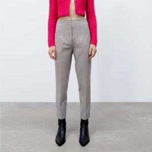 Zara High Waisted Pant- Grey